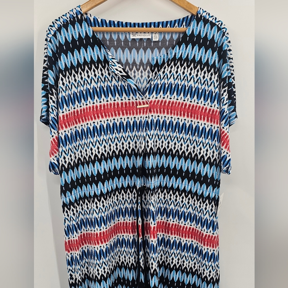Rafaella Dress Blue White NWT 1X - Picture 9 of 12